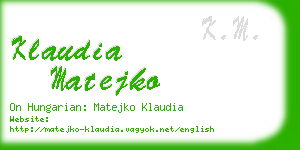 klaudia matejko business card